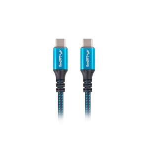 Lanberg USB-C to USB-C cable, 0.5m, blue, black - USB Cable