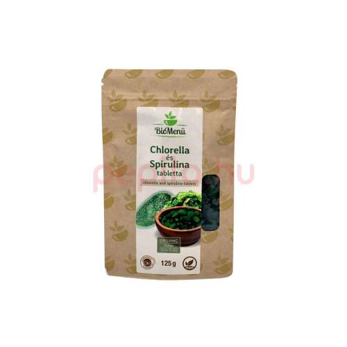 BIO BIOMENÜ CHLORELLA SPIRULINA ALGA TABLETTA 250DB Pepita.hu