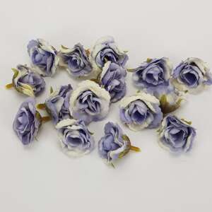 Ruffled mini cap de trandafir de cap de epocă albastru 4cm 15 buc / pachet 49259909 Plante si flori artificiale