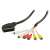 SCART Cable SCART Plug - 6x RCA Plug 2.00 m Black 49263096