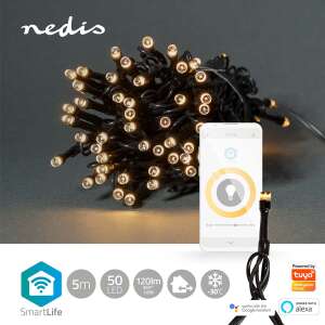 Nedis SmartLife 5 Meter warmweißes LED-Lichterband mit 50 LEDs, gesteuert über Smartphone-App - Lichterketten