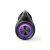Front view of Nedis SPBB315BK portable Bluetooth speaker with purple RGB lights