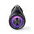Front view of Nedis SPBB315BK portable speaker with purple RGB light