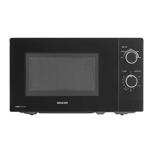 Crna mikrovalna pećnica Sencor SMW 1719BK, prednji pogled