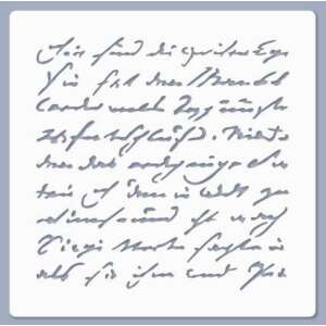 Stencil / Sablon MDS15-020 14,5*15cm*0,2mm Media no.20 kalligráfiai írás stílusú sablon - Rajzsablon