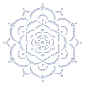 Mandala virág sablon, HDS25-013, 25x25cm Kézműves minta - Rajzsablon