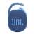 JBL Clip 4 ECO portable Bluetooth speaker, blue, front view