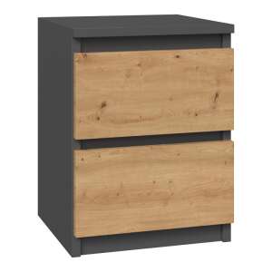 Riano MIX M2 éjjeliszekrény, antracit-tölgy