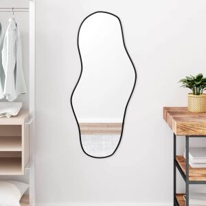 vidaXL Oglindă de perete, negru, 100x45 cm 115455370