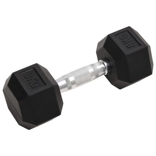 VidaXL 8kg öntöttvas súlyzó gumi bevonattal - Súly és súlyzó