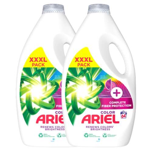 Ariel + Detergent lichid Complete Fiber Protection 2x3,2L - 128 de spălări