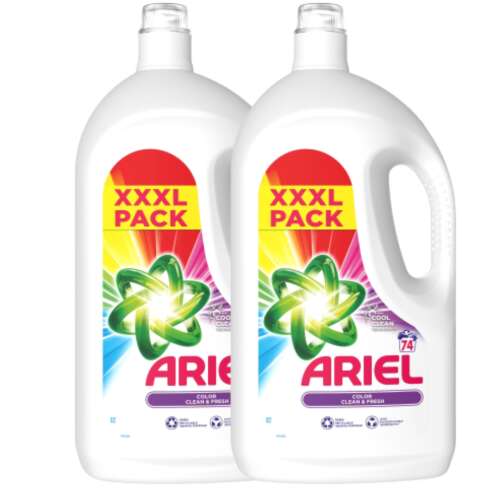 Detergent lichid Ariel Color Clean & Fresh 2x3,7L - 148 de spălări