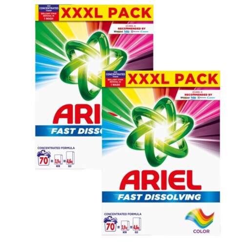 Ariel Color Waschpulver, XXL Pack, Schnell Auflöslich, Konzentrierte Formel, 70 Wäschen