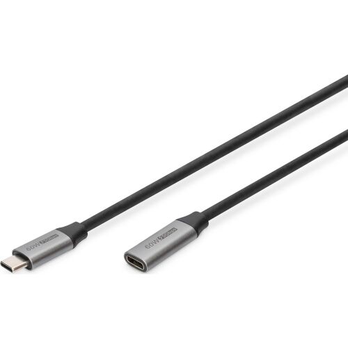 Digitus USB-C Verlängerungskabel 1m Schwarz, USB 3.2 Gen 1