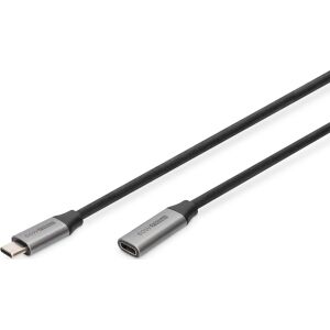 Przedłużacz USB-C Digitus 1m Czarny, USB 3.2 Gen 1 - Kabel danych