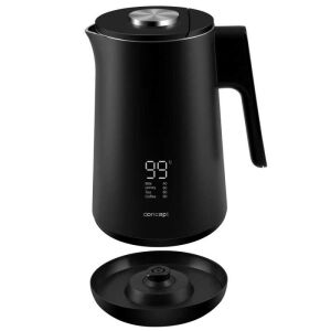 Concept RK3340 Black Electric Kettle 1.7L with Temperature Control and Base - Concept