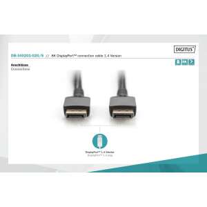 Digitus DB-340201-020-S DisplayPort kábel 2 M Fekete 58578568 