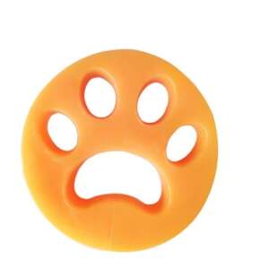 Orange pet hair remover, paw shaped, reusable, for clothes, furniture, and carpets - Washing Machine Accessory