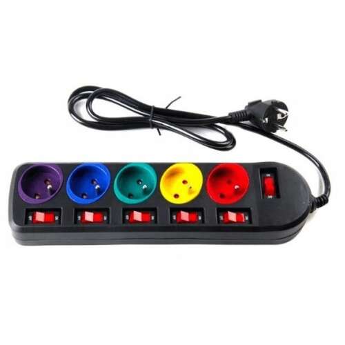 5-fach Steckdosenleiste mit Einzelschalter (1,5 Meter) 50926789
