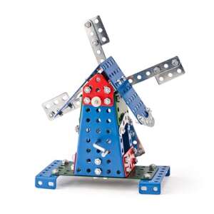 Merkur fém építőjáték szélmalom modell, a 182 darabos szettből építve - Fém építőjáték