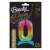Beauty & Charm rainbow number 0 foil balloon with stand, 74 cm