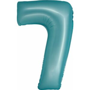 PartyLufi hellblauer Zahlen Folienballon 7, 76cm - Amscan