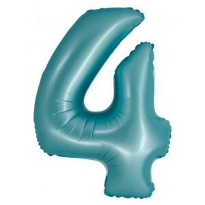Turquoise number 4 foil balloon, 76 cm - Balloon