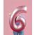 Person Holding Pink Number 6 Foil Balloon for Birthday