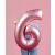Pink Number 6 Foil Balloon for Birthday Party Decoration