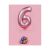 Light Pink Matt 6 Number Foil Balloon 76cm 50282579
