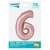 Light Pink Matt 6 Foil Balloon, 30 inches, packaging