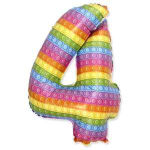 Szivárványos Pop It 4-es számú fólia lufi, 69 cm - Pop It