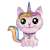 Rózsaszín egyszarvú macska fólia lufi, 61cm, Magic Cat