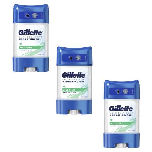 Gillette aloé men Antiperspirant Deodorant Gel hidratant 3x70ml