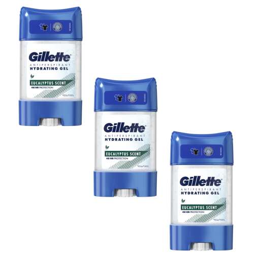 Gillette Eucalyptus Men's Antiperspirant Deodorant Deodorant Gel hidratant 3x70ml