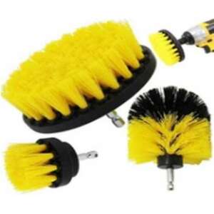 Bohrerschrubb-Set, 3-teiliges Bohrerschrubb-Zubehör zum Reinigen, gelber und schwarzer Bohrerschrubb-Satz - Drahtbürsten