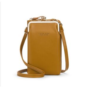 CarrKen horčicovo žltá crossbody taška pre ženy, malá taška cez rameno s priehradkami na karty - Kufre&tašky