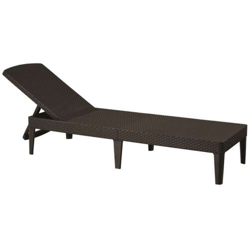ALLIBERT JAIPUR exklusive Polyrattan Gartenliege - braun - 188 cm