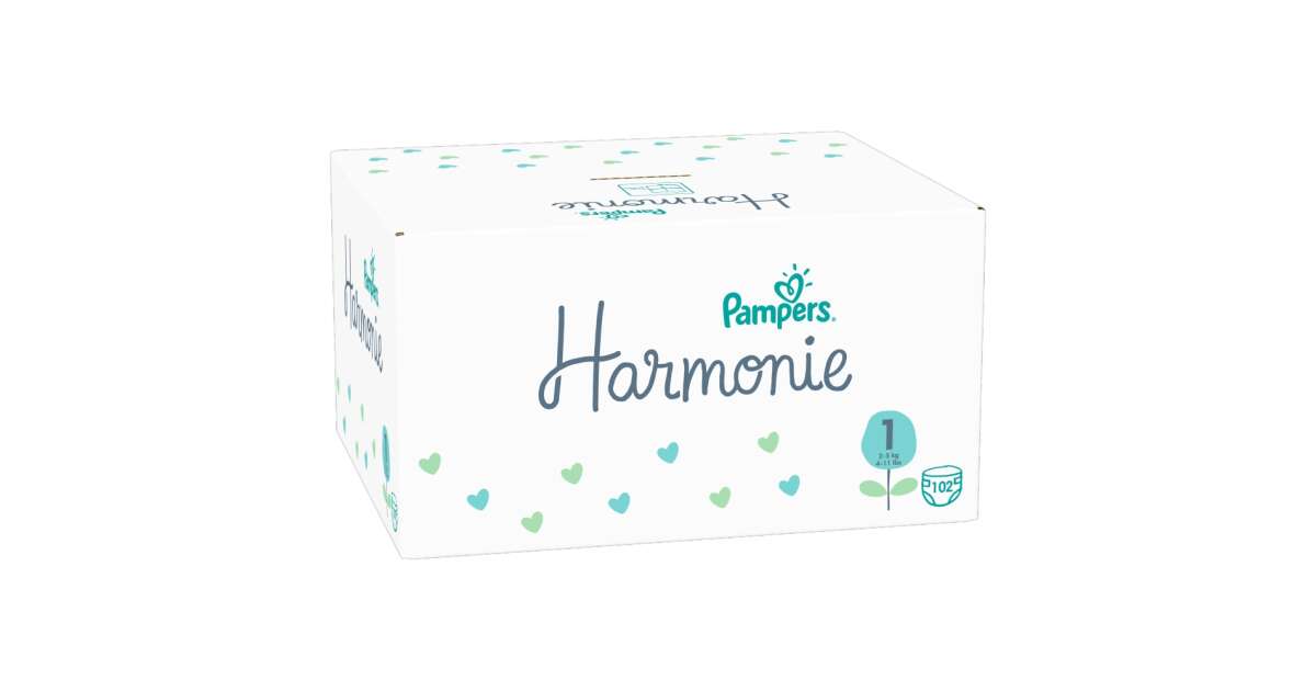 Pampers Harmonie Newborn - Pañales,talla 1 (2-5kg), 50 uds.