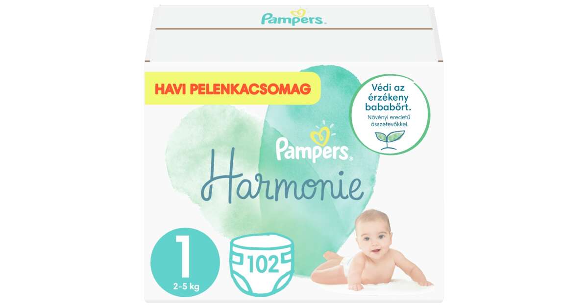 Pampers Harmonie Newborn - Pañales, talla 1 (2-5 kg), 26 uds.