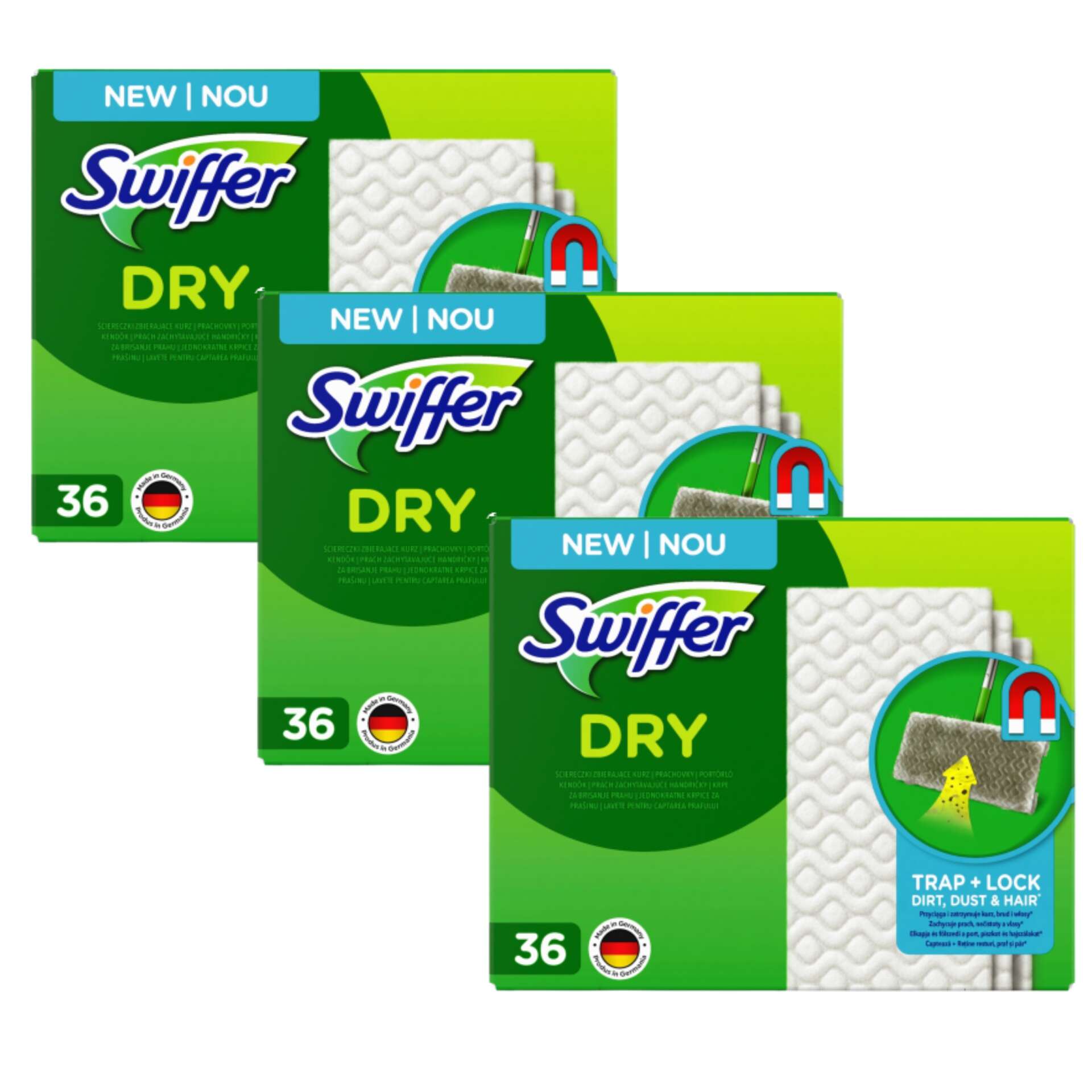 E-shop Náplň do zametača Swiffer Dry Floor Wiper 3x36ks