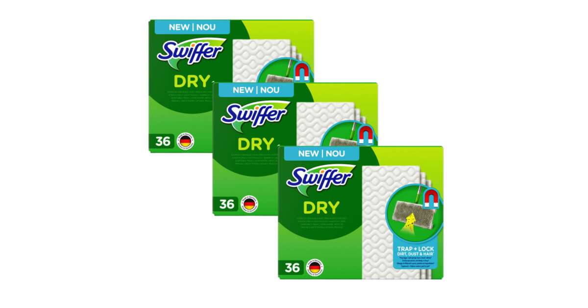 Swiffer Sweeper Dry Floor Wiper Refill 3x36pcs 