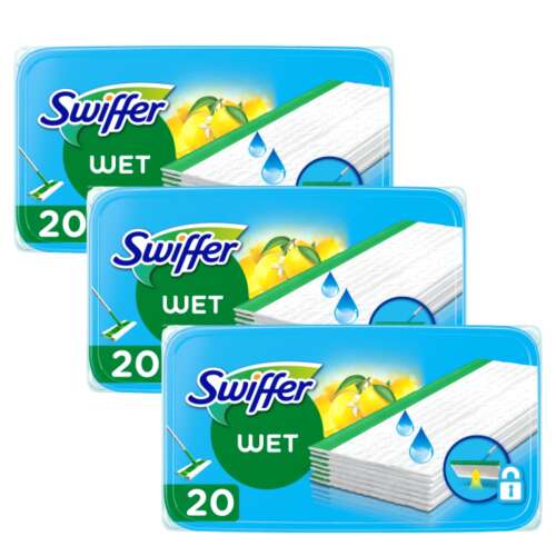 Swiffer Sweeper Wet Floor Wipes 3x20pcs