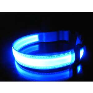 Blue LED dog collar, light up dog collar, safety collar for dogs, night time dog collar, dog walking safety - Pet Collar