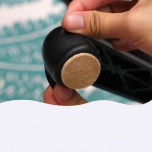 4db Szilikon Bútorlábvédő - Fekete - 3,2x4cm 115455546 - Padlóvédő bútorláb alátét