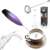 Adler AD4499 Electric Milk Frother, Purple, Stainless Steel, with Stand, making milk foam for coffee