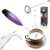 Adler AD4499 Electric Milk Frother, Purple, Stainless Steel, with Stand, making milk foam for coffee