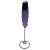 Adler AD4499 Electric Milk Frother, Purple, Stainless Steel, with Stand