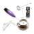 Adler AD4499 Electric Milk Frother, Purple, Stainless Steel, with Stand, making milk foam for coffee