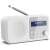 Sharp DR-P420 hordozható digitális rádió Bluetooth-szal, fehér